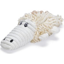 Beeztees Köpek Oyuncağı, Timsah, Peluş, Beyaz, 36X16X10CM
