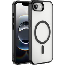 Spia iPhone 16E ile Uyumlu Kılıf Siyah Oflam Kablosuz Şarj Kapak ( iPhone 16E ile Uyumlu, Siyah)