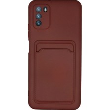 Trend Kapında Xiaomi Pocophone M3 Kılıf Kelvin Kartvizitli Silikon - Bordo