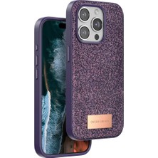 Trend Kapında Onegif Apple Iphone 15 Pro Bright Simli Kapak - Derin Mor