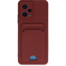 Trend Kapında Xiaomi Poco X5 5g Kılıf Kelvin Kartvizitli Silikon - Bordo