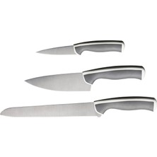 Ikea Ändlıg 3 Parça Bıçak Seti, Açık Gri/beyaz