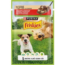 Friskies Yetişkin Köpekler Için Sığır Etli Sebzeli Yaş Mama 85 Gram, 26 Adet