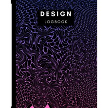 New Global 8" x 10" Logbook With Graph Paper - 100 Pages - Twisted Gradient Beehive - Blue To Pink: Impe