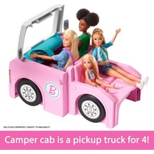 Barbie'nin 3'ü Bir Arada Muhteşem Karavanı ve Aksesuarları, Havuz, Kamyonet, Tekne ve Aksesuarlı Ara