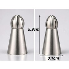 Trend Kapında 5'li Profesyonel Rus Top Duy Ucu Seti – 5.9 cm Büyük Boy Paslanmaz Çelik Krema Sıkma ve Fırfır Uçları