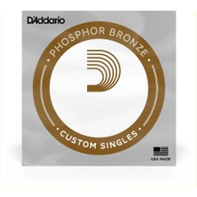 D'Addario Daddario PB023 Akustik Tek Tel, Paket, (Sol), Phosphor Bronze