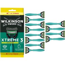 Wilkinson Sword Xtreme 3 Sensitive, 8 + 4 Adet Tek Kullanımlık Tıraş Makinesi, E Vitamini ve Aloe ve