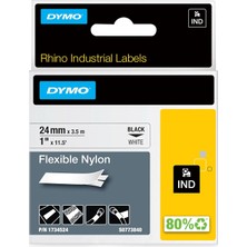 Dymo Esnek Naylon Şerit 24 Mmx3.5m Beyaz/siyah