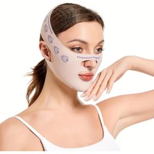 Onomo Yüz Şekillendirici Maske, V Çene Sıkılaştırıcı Band, Yüz ve Boyun Incelten Maske, Ten Rengi