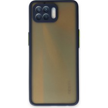 Trend Kapında Oppo Reno 4 Lite Kılıf Montreal Silikon Kapak - Lacivert