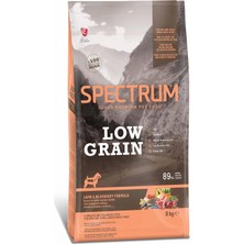 Spectrum Low Grain Kuzu Etli ve Yaban Mersinli Mini Irk Yetişkin Köpek Maması 8 kg