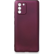 Trend Kapında Samsung Galaxy A91 / S10 Lite Kılıf First Silikon - Mürdüm