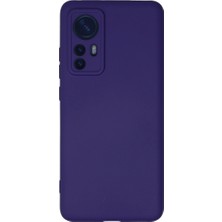 Trend Kapında Xiaomi Mi 12 Kılıf Nano Içi Kadife Silikon - Mor