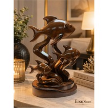 Ersu Store Modern Tasarım Balık Aile Figürü Obje