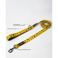 Patimio Yellow Boom Model Lüx Köpek Gezdirme Tasması