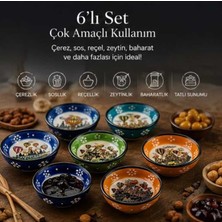 Kapadokya Çerezlik,sosluk,reçellik,zeytinlik,baharatlık,kahvaltılık Sunum Kaseleri 6 Lı Yuvarlak