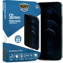 Buff Labs iPhone 12 Pro 5d Tam Kaplayan Hayalet Ekran Koruyucu