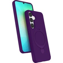 Trend Kapında Samsung Galaxy S25 Regal Magsafe Standlı Kapak - Derin Mor