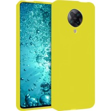Trend Kapında Xiaomi Redmi K30 Pro Kılıf Nano Içi Kadife Silikon - Sarı