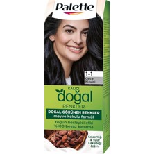Palette Kalıcı Doğal Renkler 1-1 Gece Mavisi Kakao Yağı  Yulaf Çekirdeği Özlü Saç Boyası