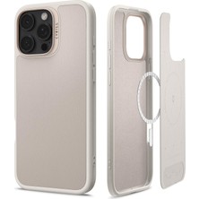 Cyrill Ciel By Cyrıll iPhone 16 Pro ile Uyumlu Magsafe Kılıf Kajuk Mag Vegan Deri Krem Kapak - ACS08405 ( T