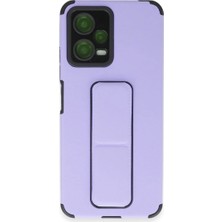 Trend Kapında Xiaomi Poco X5 5g Kılıf Mega Standlı Silikon - Lila