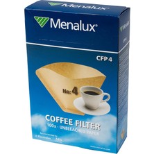 Menalux Cfp4 - 100 Kağıt Filtre, Numara 4, Damla Kahve Makinesi Için