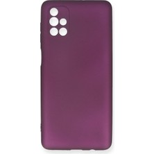 Trend Kapında Samsung Galaxy M51 Kılıf First Silikon - Mürdüm