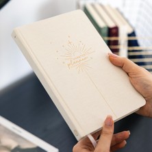 Paperora A5 Keten Süresiz Planlayıcı Ajanda Krem