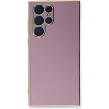 Trend Kapında Samsung Galaxy S22 Ultra Kılıf Volet Silikon - Mor