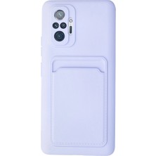 Trend Kapında Xiaomi Redmi Note 10 Pro Kılıf Kelvin Kartvizitli Silikon - Lila