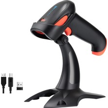 Tera HW0002 Kablosuz Barkod Okuyucu, 1d/2d/qr Kod Tarayıcı, Bluetooth/2.4g/usb 3’ü 1 Arada, Titreşim