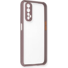Trend Kapında Realme 7 Kılıf Miami Şeffaf Silikon - Açık Mor