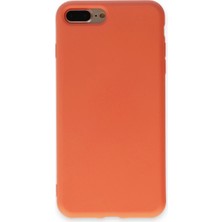 Trend Kapında Apple Iphone 7 Plus Kılıf Nano Içi Kadife Silikon - Turuncu