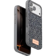 Onegif Apple iPhone 17 Pro Bright Simli Kapak - Gümüş