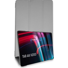 Samsung Galaxy X200 Tab A8 10.5 Kılıf Tablet Smart Kılıf - Gri