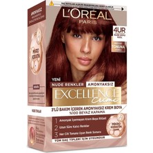L'Oréal Paris L’oréal Paris Excellence Creme Nude Renkler Saç Boyası – 4ur Nude Koyu Kızıl