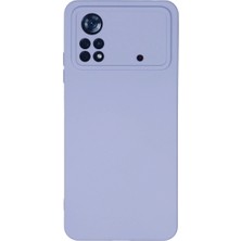 Trend Kapında Xiaomi Poco X4 Pro 5g Kılıf Nano Içi Kadife Silikon - Lila