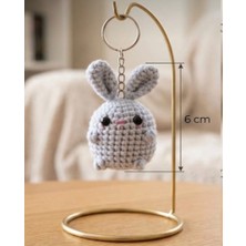 Sevimli İlmekler Amigurumi Sevimli Tavşan Anahtarlık