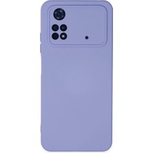 Trend Kapında Xiaomi Poco M4 Pro 4g Kılıf Nano Içi Kadife Silikon - Lila