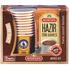 Altıncezve Ofis Seti Hazır Türk Kahvesi Orta (Orta Şekerli) 10' Lu Paket (10 Adet x 9 Gr)