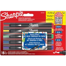 Sharpie Sharpıe Creative Marker Kalemleri | Su Bazlı Kalemi Fırça Uçlu | Mürekkep Kağıdı G