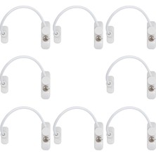 Kamtop Kidmix 8 Adet Halatlı Pvc Kapı Pencere Emniyet Kilidi - Beyaz Kablolu Pimapen Emniyet Mandalı - Ücre