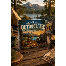 Z&R Craft Outdoor Life Yetişkin Boyama Kitabı – Kamp, Doğa, Karavan ve Outdoor Macera Temalı 35 Görsel 20X20