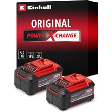 Einhell Pxc Twinpack 5.2 Ah Power X-Change Akü (Li-Ion, 18 V, 2 x 5.2 Ah, Tüm Power X-Change Cihazla