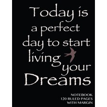 Createspace Notebook 120 Ruled Pages With Margin: Today Is A Perfect Day Notebook With Cover, Ruled 8.5X11 Noteb