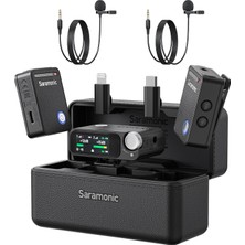 Saramonic Ultra Kablosuz Yaka Mikrofon, 32-Bit Float , Zaman Kodu Senkronizasyonu, Gürültü Enge