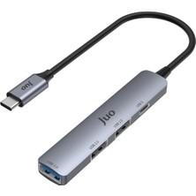 Juo Type-C 4 Portlu USB 3.0 / USB 2.0 Çoklayıcı Dönüştürücü Hub
