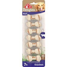 8in1 Delights Beef Xs Boy Sığır Etli Kemik 7'li, 84 gr Köpek Ödülü